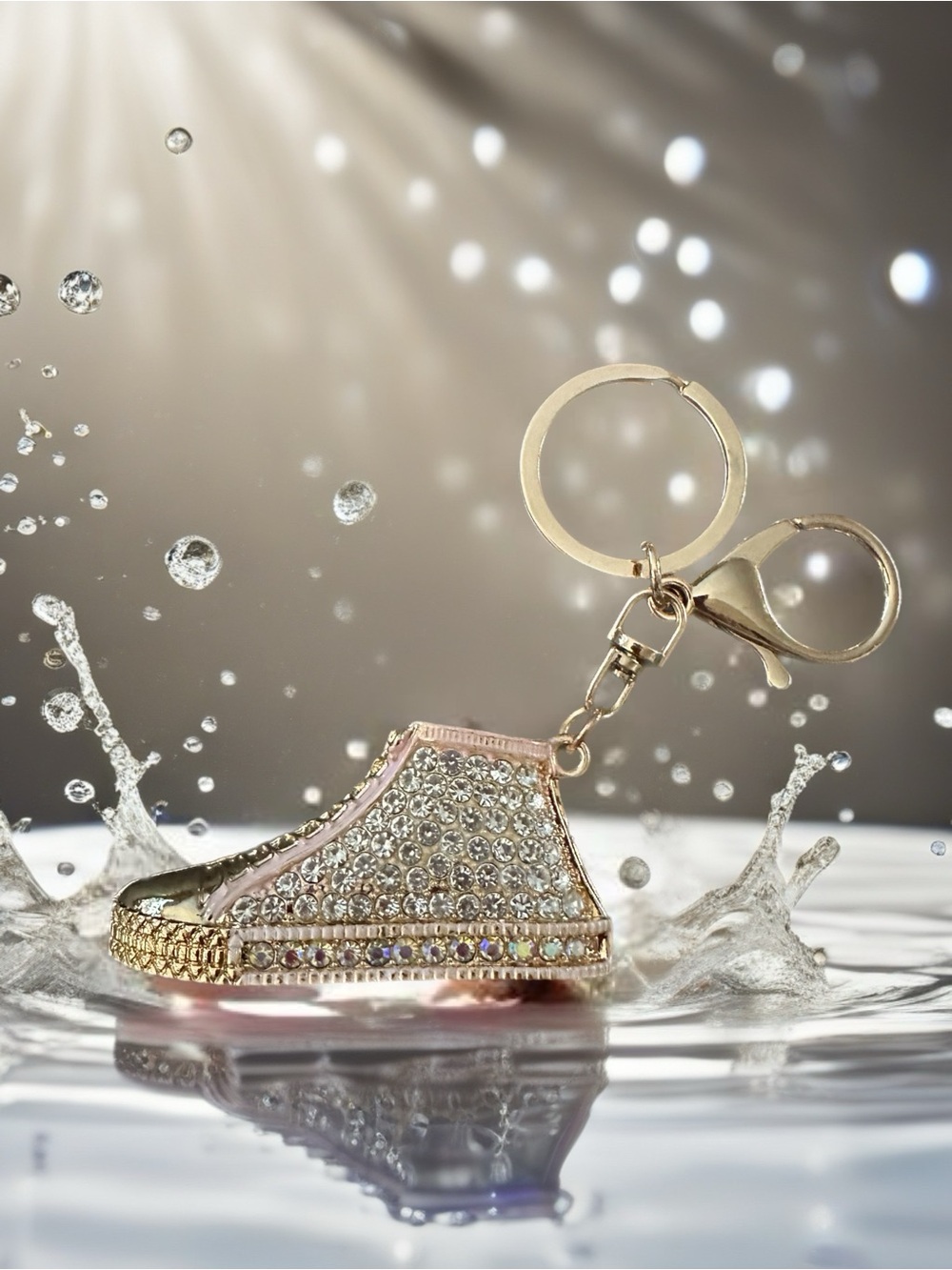 Crystal Encrusted Sneaker Keychain